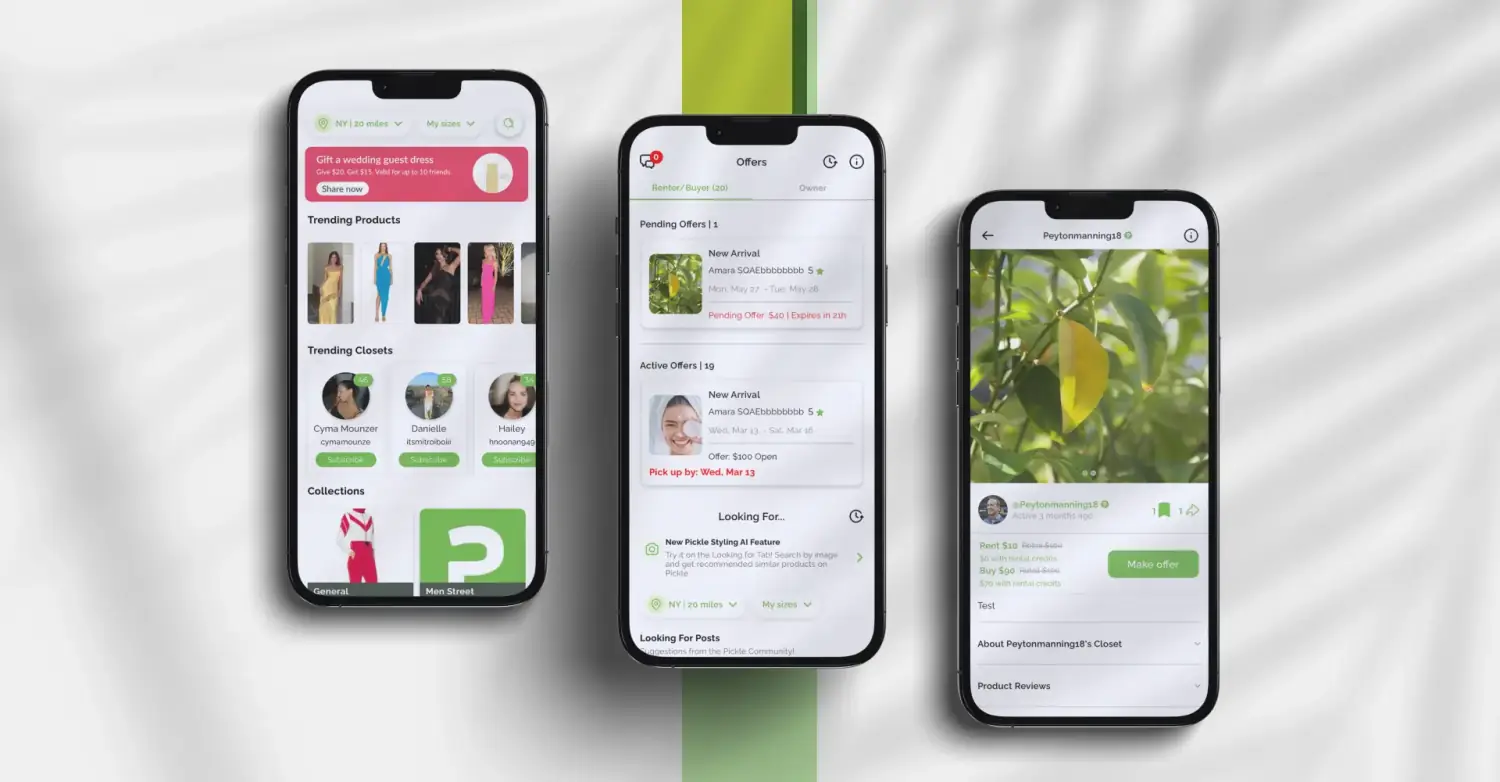 Pickle React Native mobile application