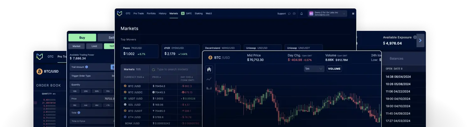 sFOX institutional trading dashboard built in Ember.js